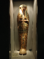 decorated coffin Luxor Mummification Museum