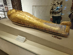 Typical Pharoanic coffin in gold.... NMEC Cairo